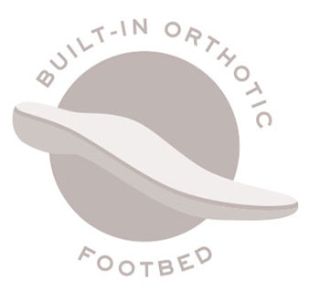 Built-in orthotic footbed