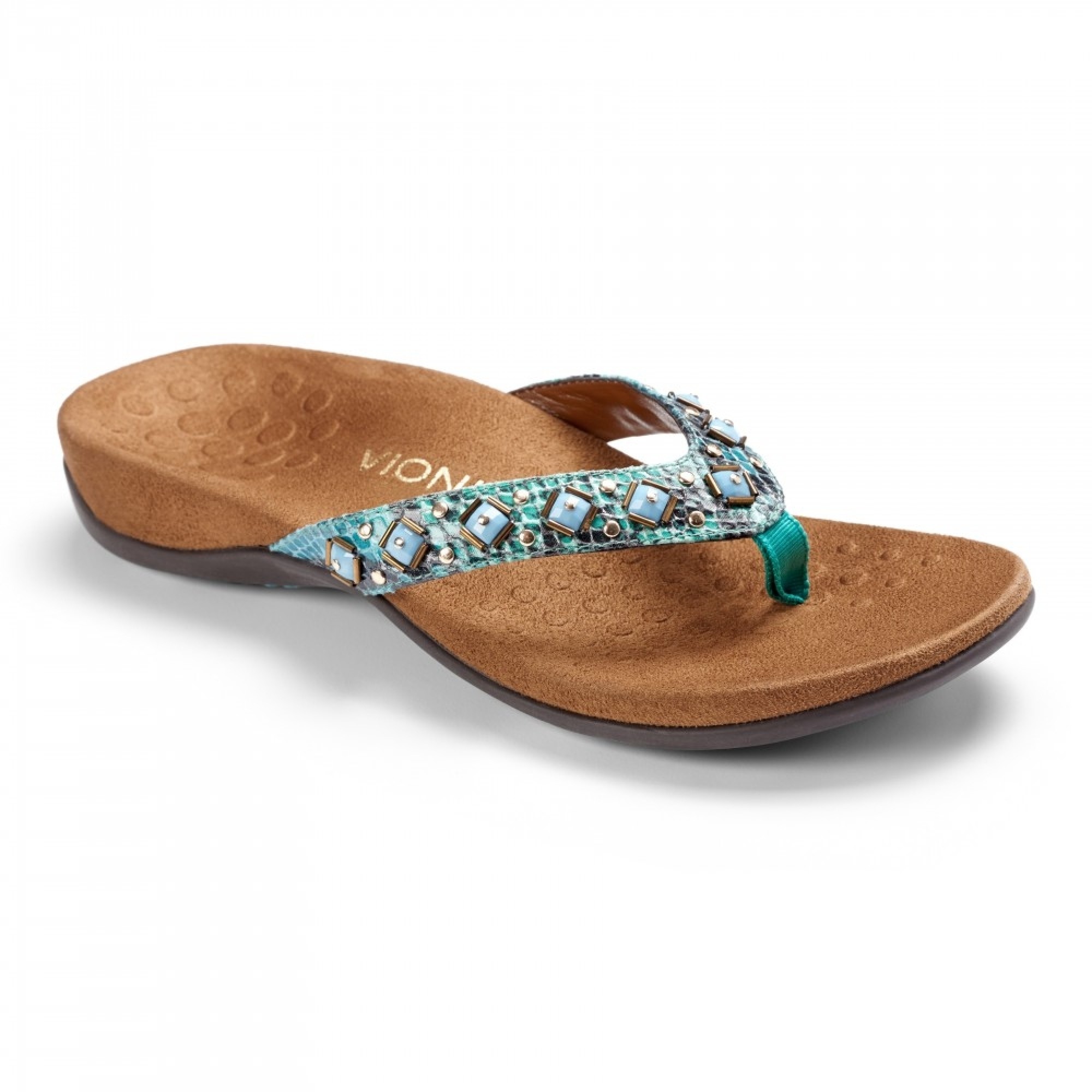 turquoise vionic sandals