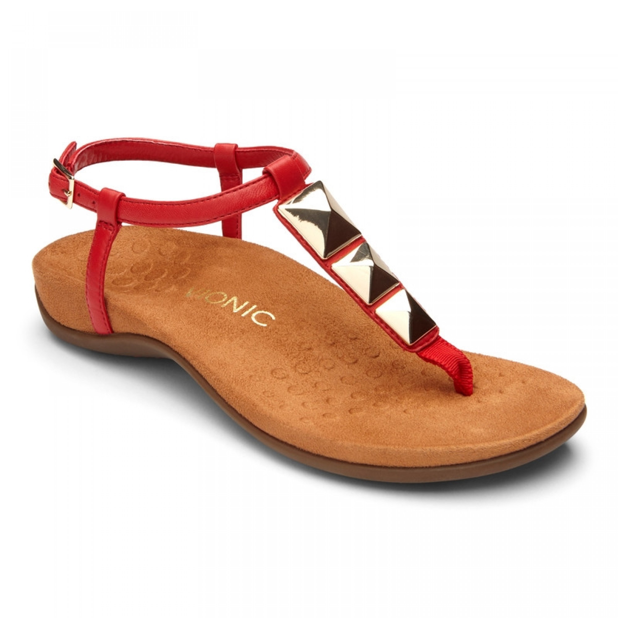 red vionic sandals