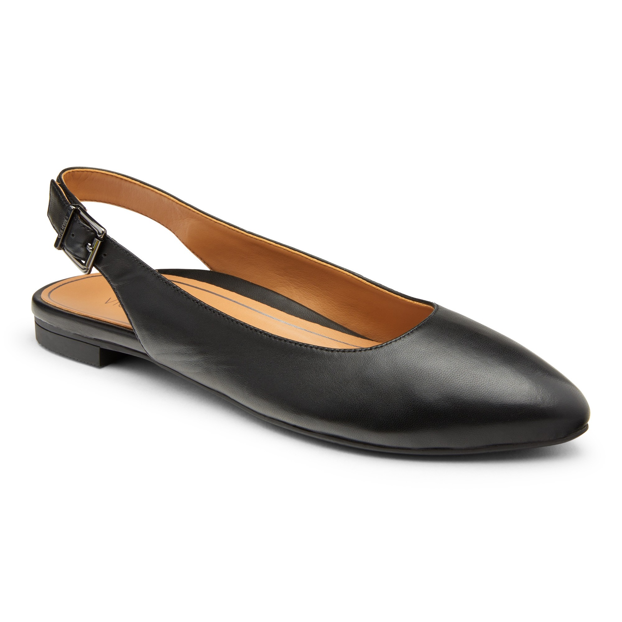 black leather slingback shoes