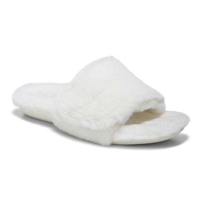 Slide slippers with arch support clearance