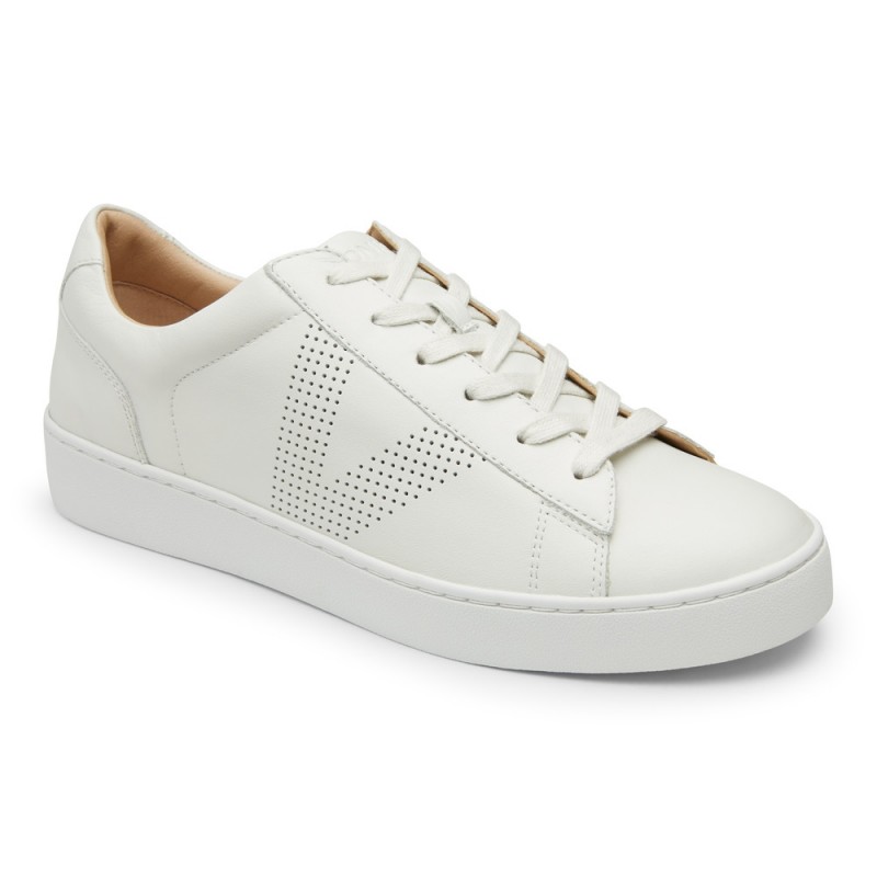 vionic white leather sneakers