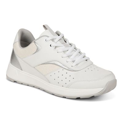 Ladies white walking trainers shop