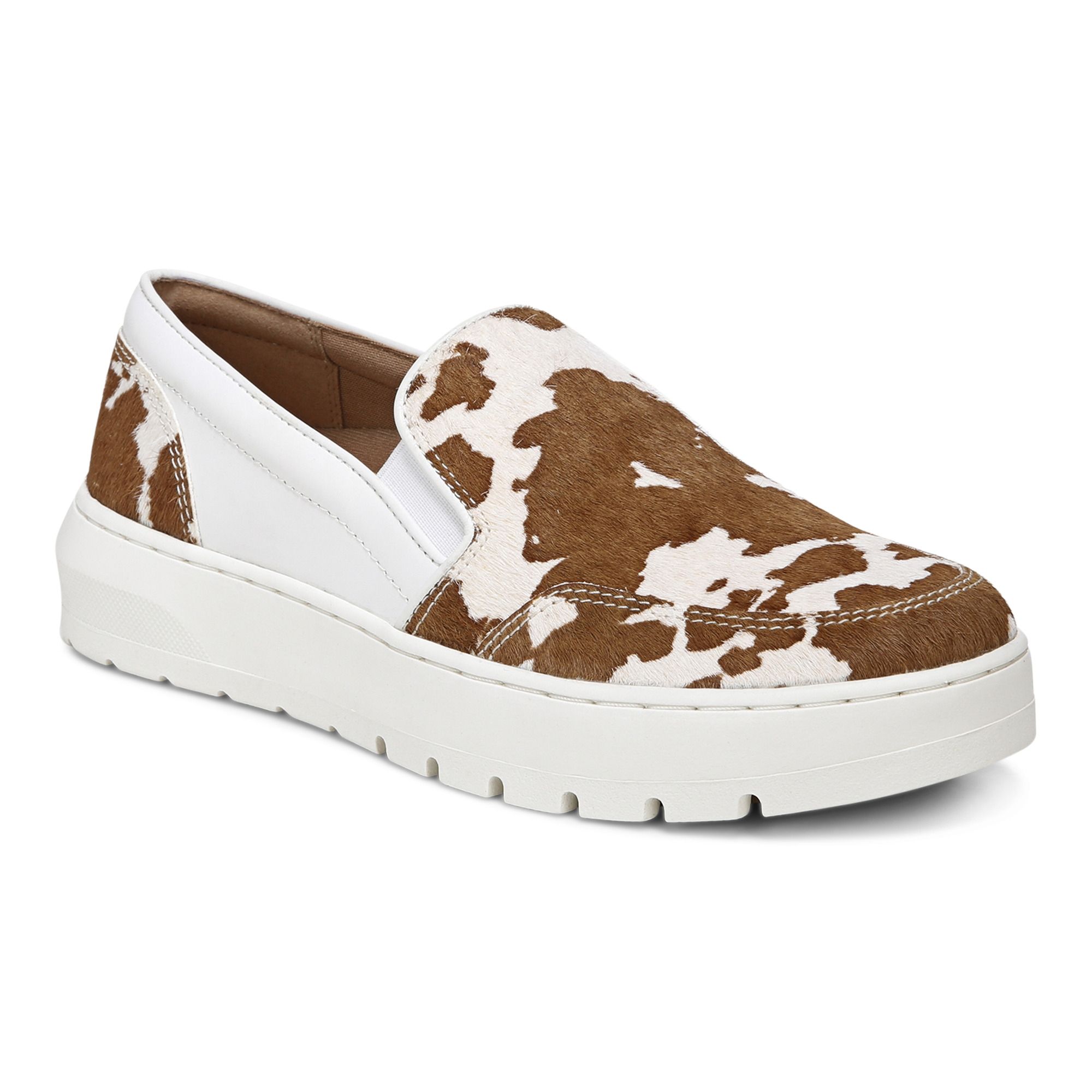 Cowhide slip on sneakers clearance