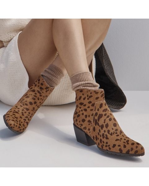 Tan Leopard Brown Hair Calf