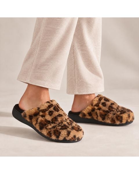 Brown Multi Leopard Faux Fur