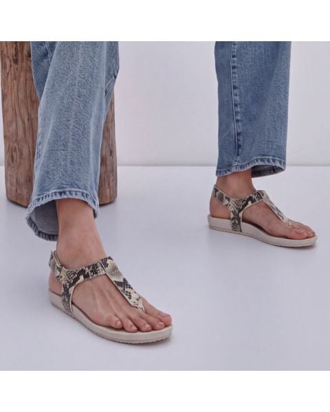 Cream Snake Leather
