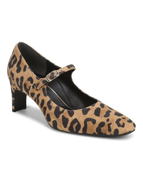 Tan Leopard Print Suede