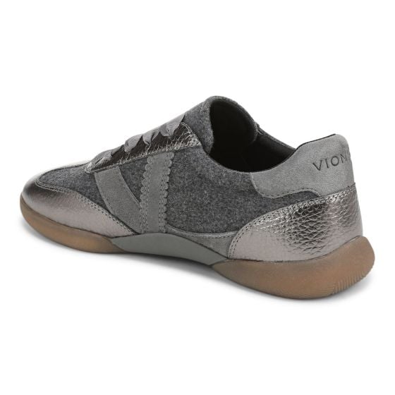 Dark Grey Flannel Wool/Leather