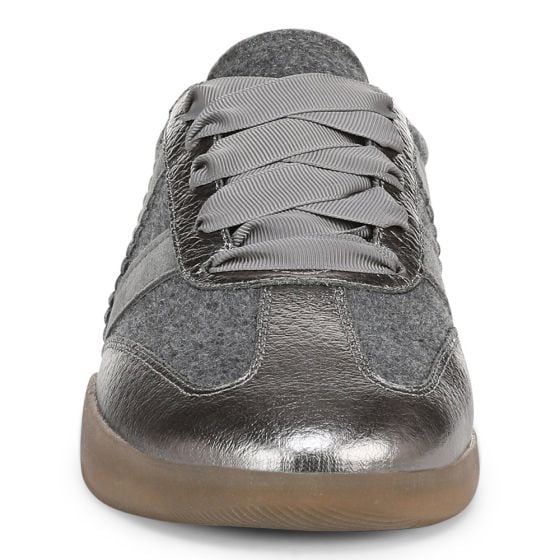 Dark Grey Flannel Wool/Leather