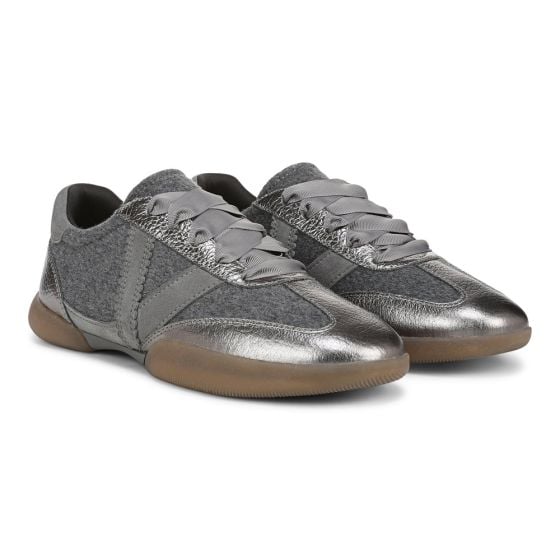 Dark Grey Flannel Wool/Leather