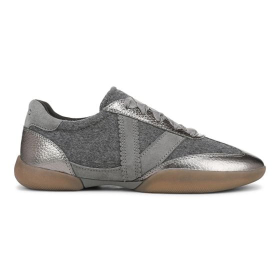 Dark Grey Flannel Wool/Leather
