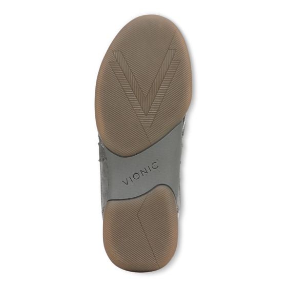 Dark Grey Flannel Wool/Leather-Sole