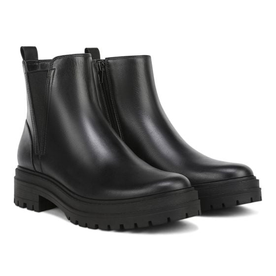 Black Tumbled Leather