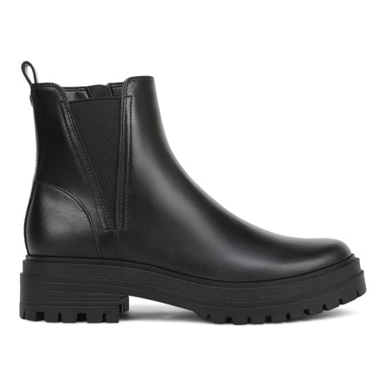 Black Tumbled Leather