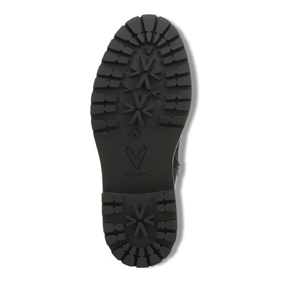 Black Tumbled Leather-Sole