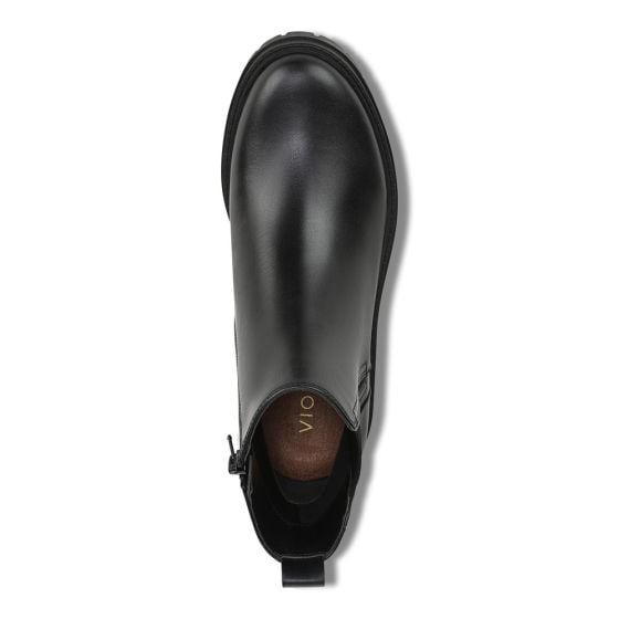 Black Tumbled Leather