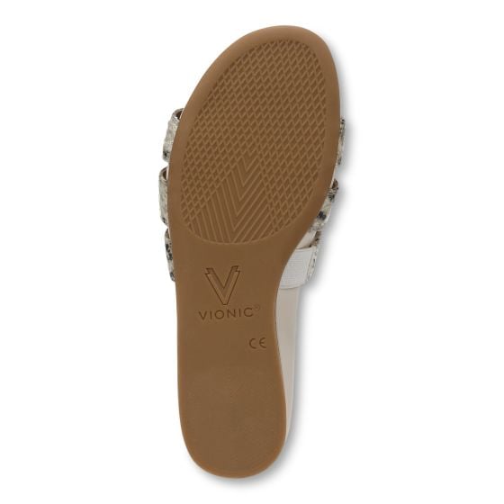 Cream Snake Leather-Sole