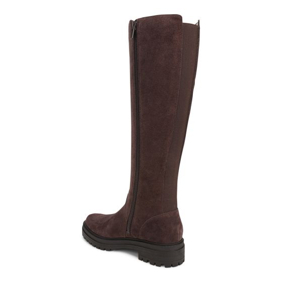 Chocolate Ganache Brown Waxed Suede
