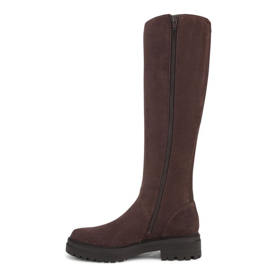 Chocolate Ganache Brown Waxed Suede