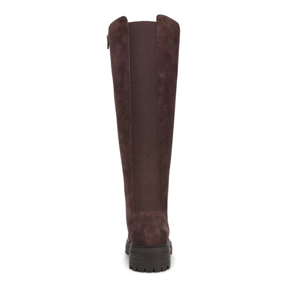 Chocolate Ganache Brown Waxed Suede