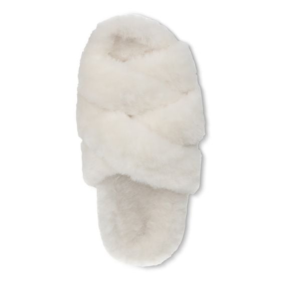 White Cream Faux Fur