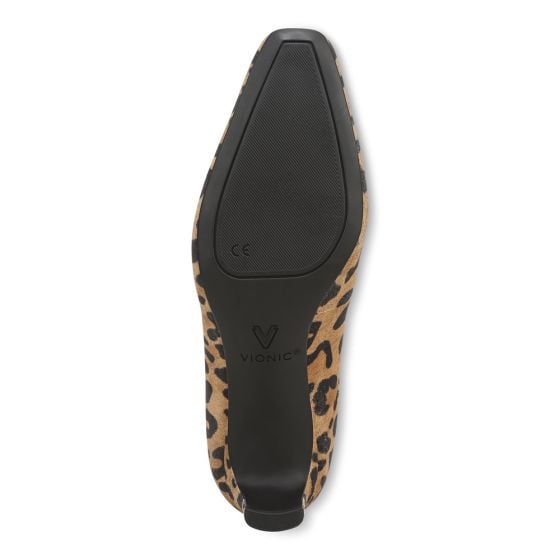 Tan Leopard Print Suede-Sole