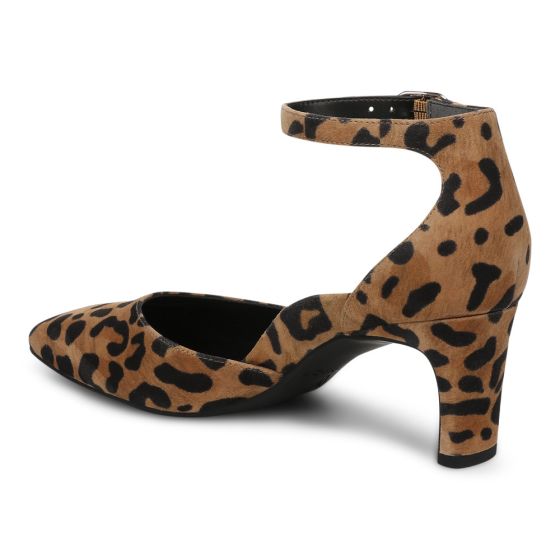 Tan Leopard Print Suede