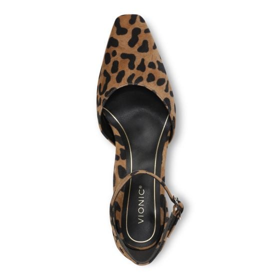 Tan Leopard Print Suede