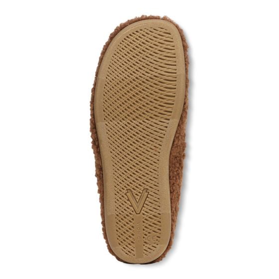Brown Hazelnut Faux Shearling-Sole