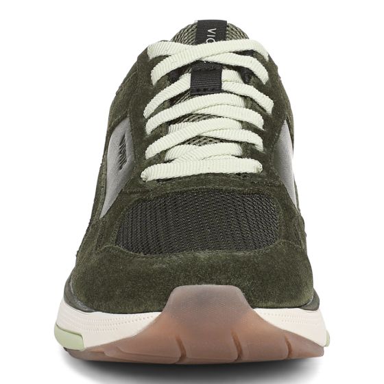 Olive Moss Snake Print Green Suede