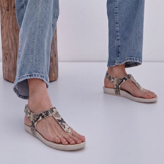 Cream Snake Leather