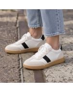 White/Black Leather