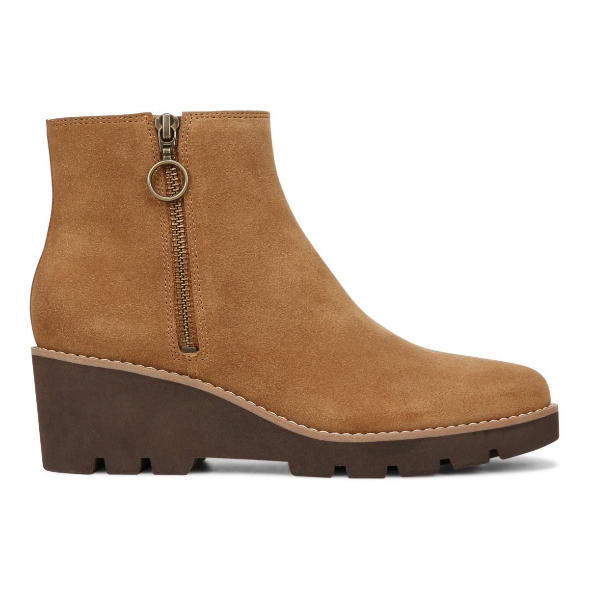 Cognac wedge boots sale