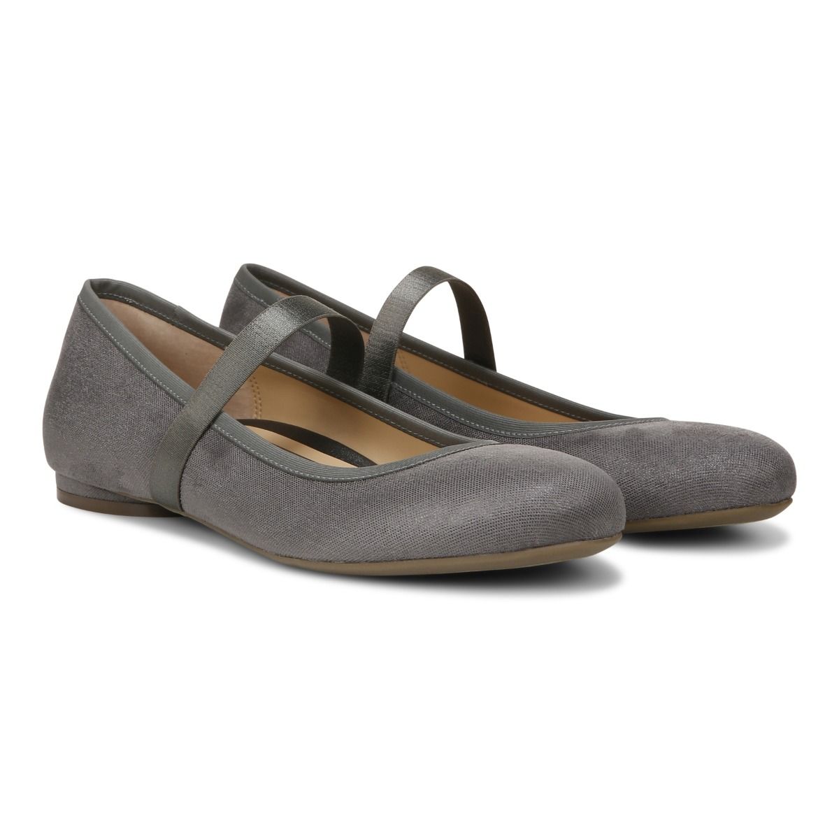 Pewter flat shoes sales