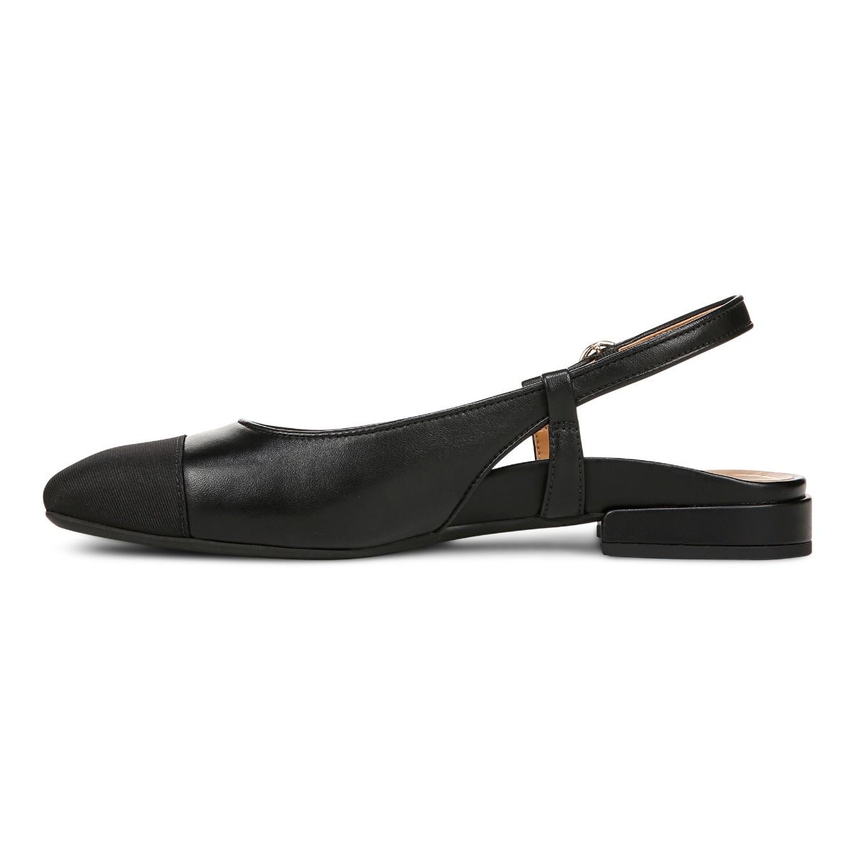 Black slingback discount flat shoes