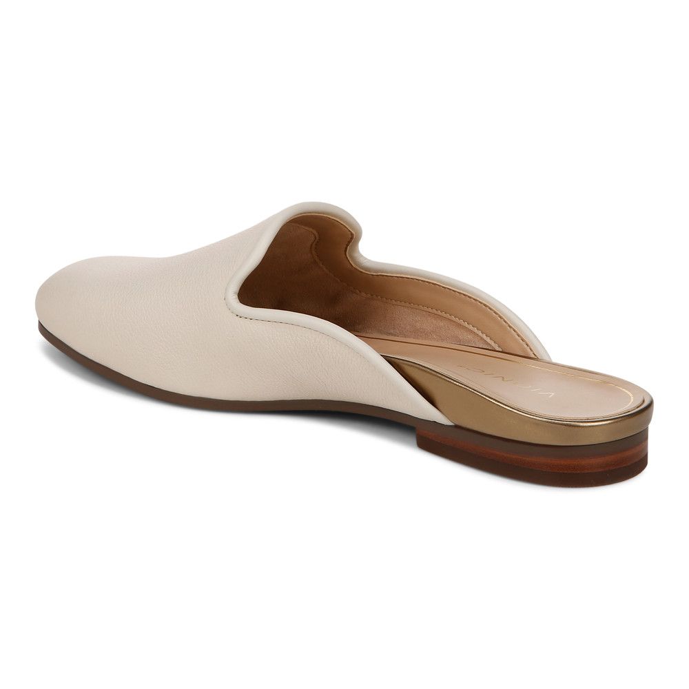 Beige mule flats hot sale