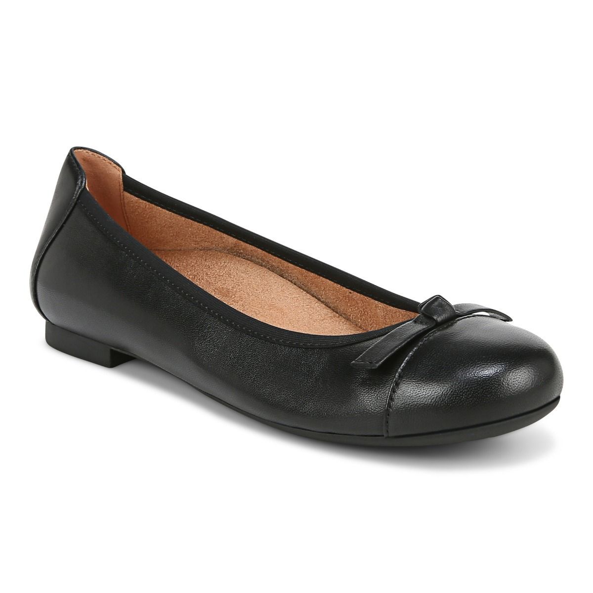 Comfortable black hot sale leather flats