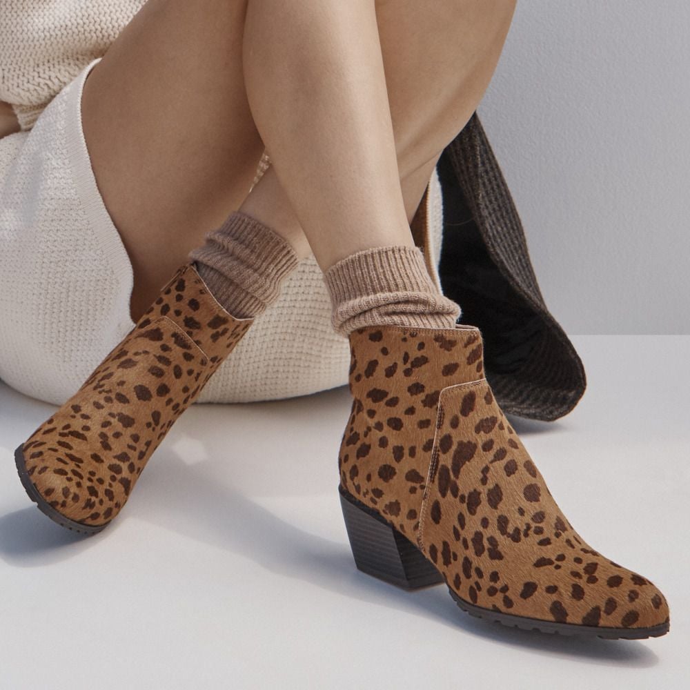 Tan Leopard Brown Hair Calf