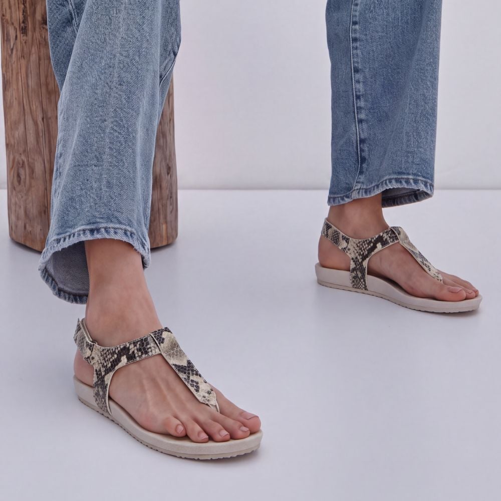 Cream Snake Leather