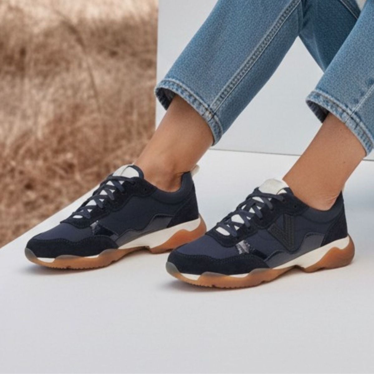 Navy Blazer Suede