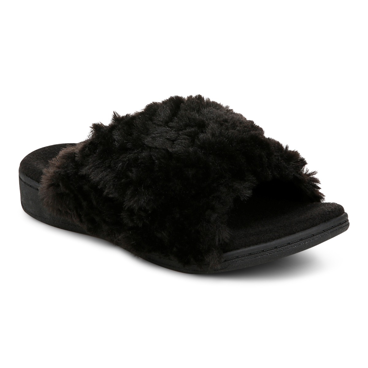 Chaussons Memory Foam Black Series – Unisexe Large (pointure Homme 10-11) – Noir – Très Confortables